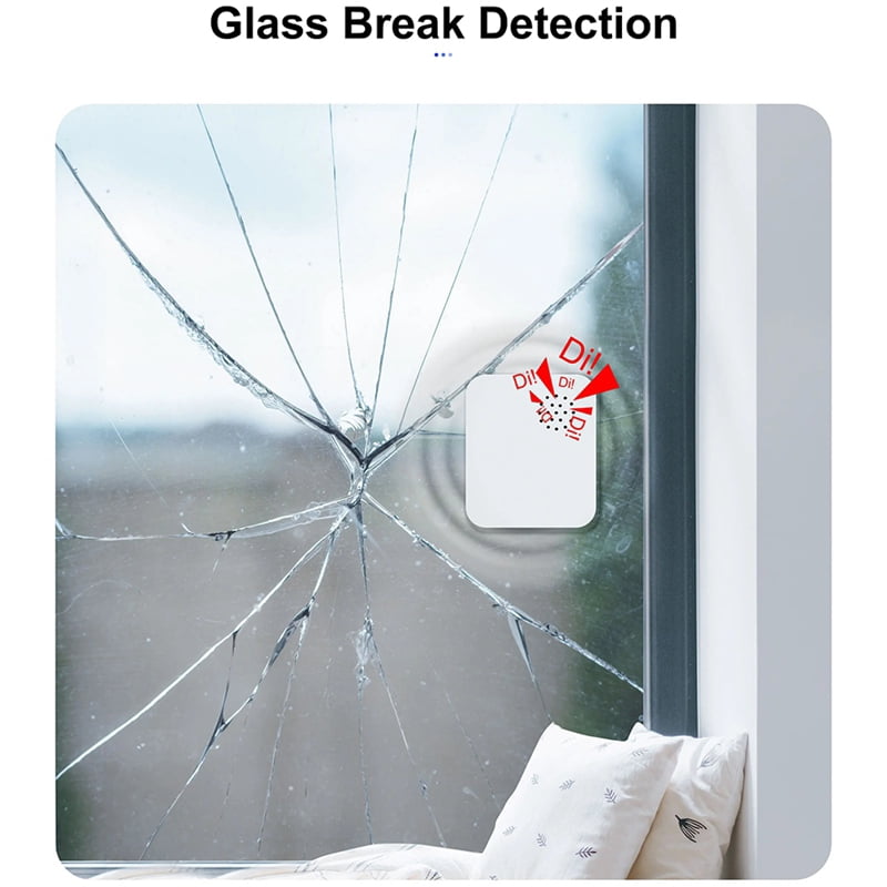 Tuya ZigBee Smart Vibration Sensor Wireless Glass Break/Drop/Tilt Detector Built-in Smart Siren Alarm for Home Security