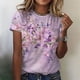 thumbnail image 1 of Puntoco moda adulta mujer cuello redondo manga corta tops camiseta estampados blusa suelta Puntoco Puntoco-7241, 1 of 5