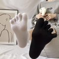 thumbnail image 4 of Calcetines de cinco dedos Calcetines del dedo del pie Calcetines de retazos de las mujeres Calcetines suaves transpirables Niñas, 4 of 5