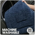thumbnail image 4 of OEAKAY Bathroom Rug, Ultra Soft Absorbent Bath Rug for Bathroom, Premium Microfiber Shag Bath Mat, Non-Slip Bath Rug Machine Washable (20"x32", Navy Blue), 4 of 8