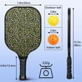 thumbnail image 3 of Pickleball Paddles Set Of 1, Fiberglass Surface, Animal, Leopard Print, 1 Paddle, 2 Balls & Bag, 3 of 5