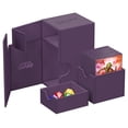 thumbnail image 4 of Deck Case Ultimate Guard Flip'n'Tray 80+ para 80 cartas TCG de doble manga, color morado, 4 of 8