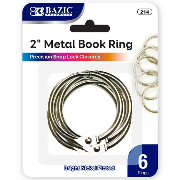 BAZIC Loose Leaf Binder Ring 2", Book Rings Binder Rings, Nickel Plated