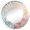 thumbnail image 2 of Designart "Pastel Tower Serenity" Towers Polka Dot Round Wall Mirror - Architecture Oval Printed Decorative Mirror - Multiple Color Options, 2 of 5