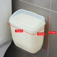 thumbnail image 4 of Wall Mounted White Trash Can with Lid, Hanging Rubbish Bin, Garbage Dustbin, Hotel home and bar, 4 of 9