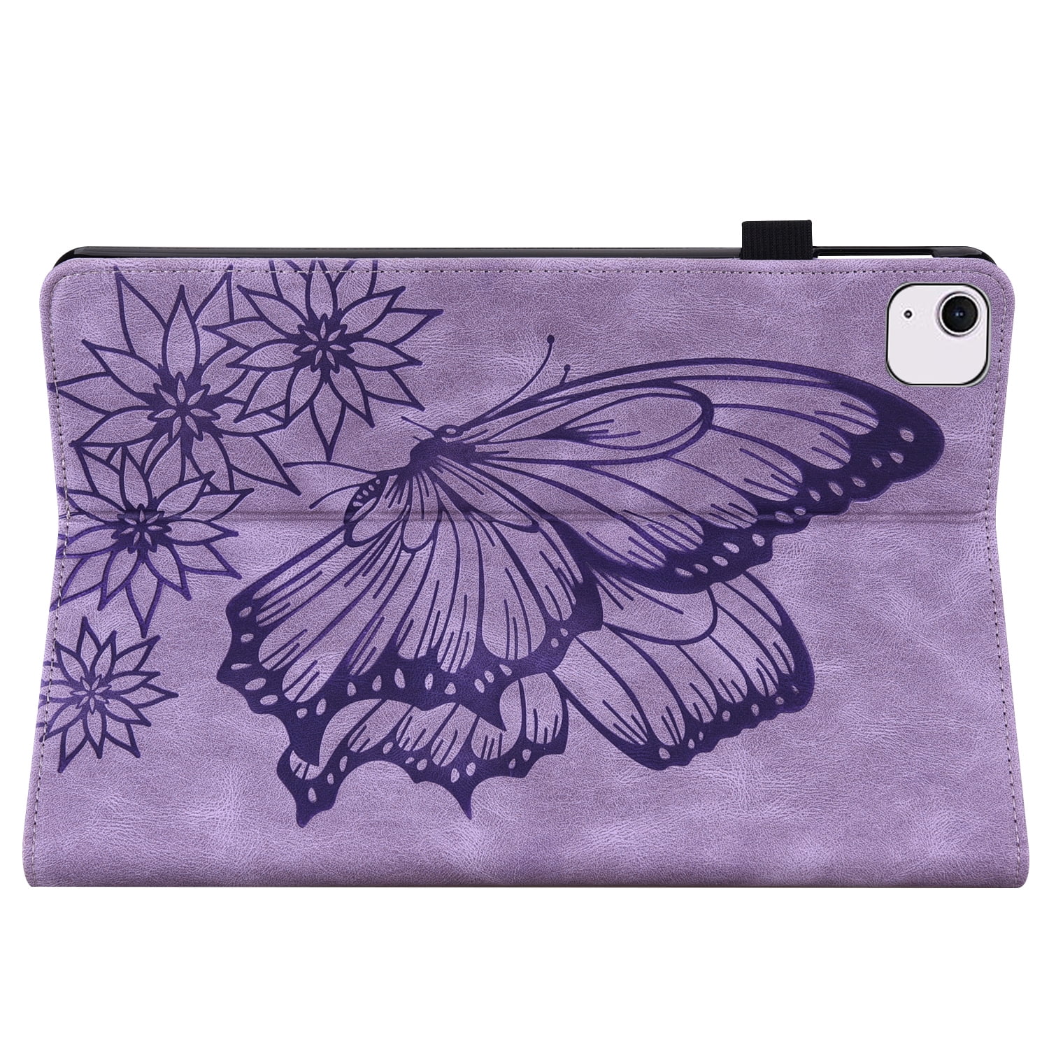 Dteck Butterfly Pattern Case for iPad Air 13 inch 2025/2024,Magnetic PU Leather Smart Auto Wake/Sleep Folio Stand Case Card Slot Pencil Holder Cover for iPad Air 13-in. M3/M2,Purple