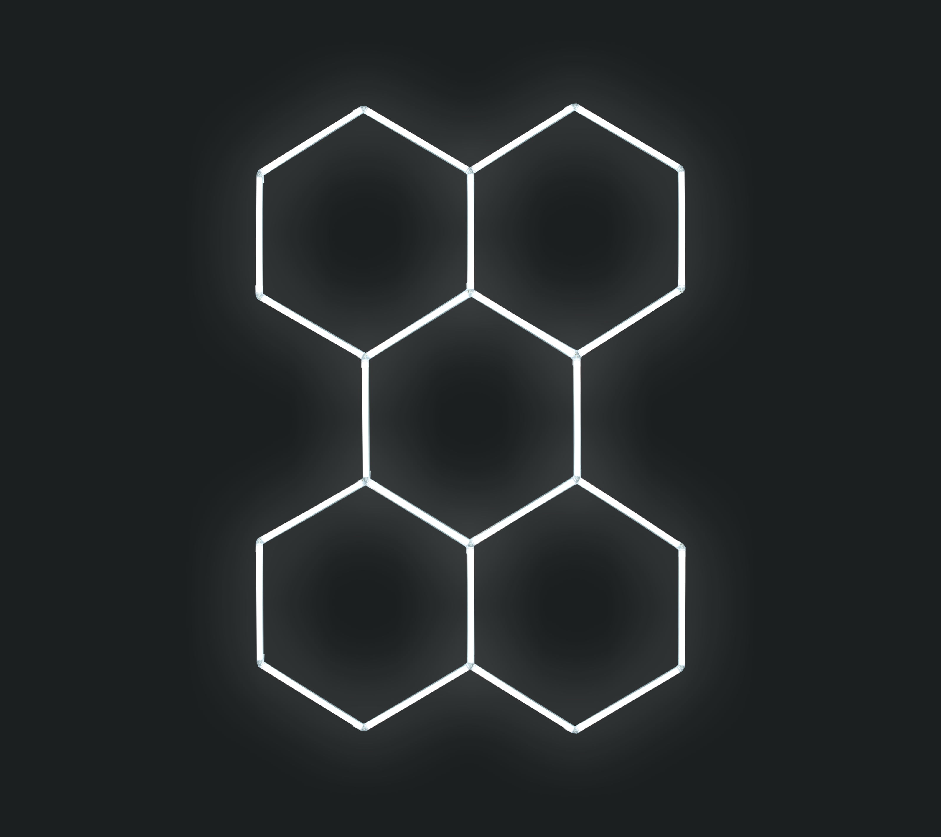 5 Grids Hexagon Garage Lights Honeycomb LED HEX Light Detailing Showroom Office