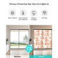 thumbnail image 4 of Window Privacy Film Burnt Orange Botanical Stained Glass Window Film Decorative Sun Block Window Cover Vintage Nature Flower Window Clings Static Adhesive Sticker for Bathroom 29.5"x78.7", 4 of 7