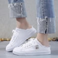 thumbnail image 6 of CHICVOMEY Canvas Slip On Tennis Shoes for Women Lightweight & Breathable Mules Comfort Fashion Tennis Shoes Sneakers for Casual Walking & Work, 6 of 7