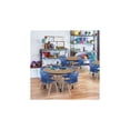 thumbnail image 3 of Regency Kee 36 in. Round Mobile Adjustable Classroom Table- Noble Oak Top, Grey Base & 4 Andy 12 in. Blue Stack Chairs, 3 of 8
