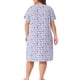 thumbnail image 3 of Agnes Orinda Camisón de Mujer Talla Grande de Manga Corta Cuello Redondo Vestido de Pijama Suave y Elástico 4X Azul Claro, 3 of 5