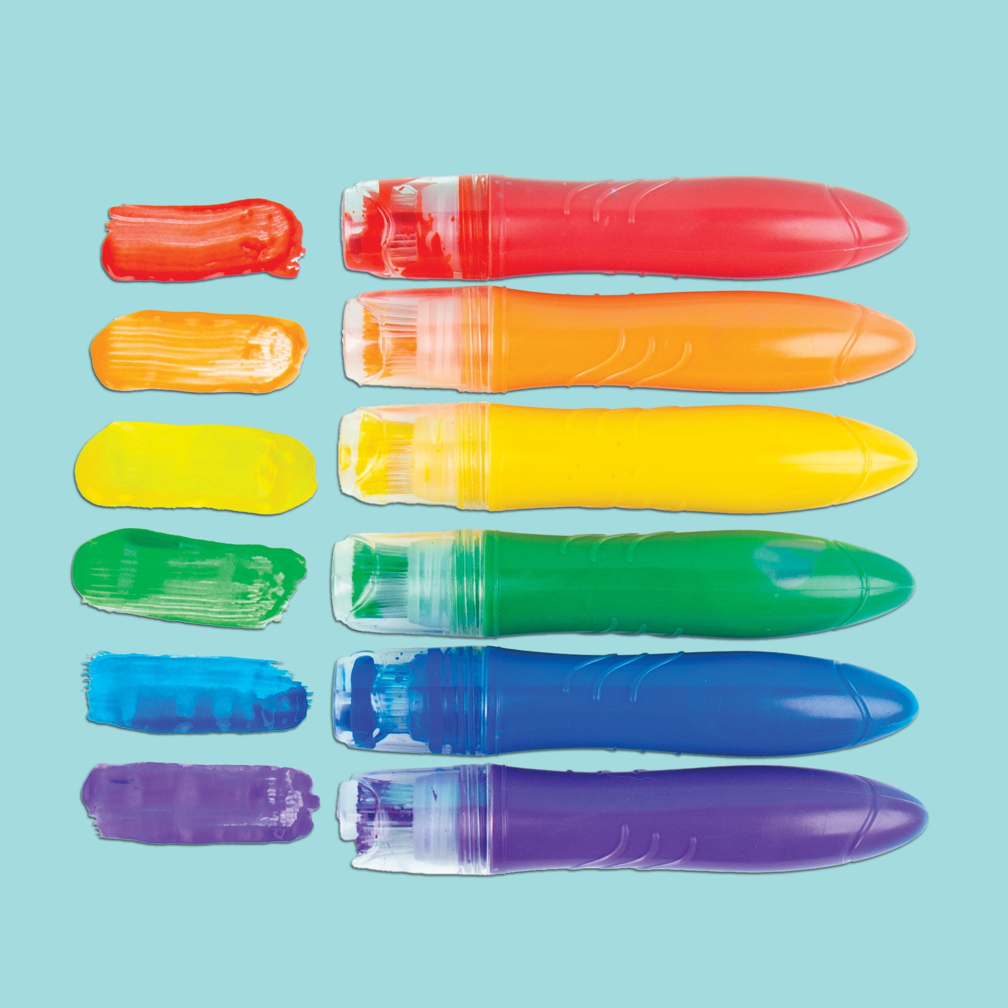 Hello Hobby Washable Squeezable Paintbrushes, 6-Pk