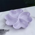 thumbnail image 1 of Grid Plate Smooth Material Fruit Plate Flower-shaped Special Plate Snack Snack Plate Beautiful Shape Four-leaf Clover Plate A, 1 of 6