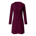 thumbnail image 5 of SELONE Blazer Jackets for Women Two Piece Outfits Fashion Winter Solid Long Sleeve Slimming Suit Casual Blouse Tops 21-Red L, 5 of 9