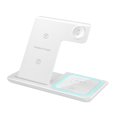 thumbnail image 1 of Soporte de Base de Cargador Rápido Inalámbrico 3 en 1 Sunnimix para Auriculares de Teléfono Inteligente Iwatch Blanco, 1 of 7