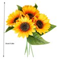 thumbnail image 2 of Paquete de girasol artificial Simulación Decoración floral Banquete de boda Ramo de flores falsas nupciales Advancent HA7993-00B, 2 of 6