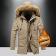 thumbnail image 2 of Fgnfyis Mens Jackets Lightweight Casual Jacket Outdoor Windbreaker Softshell Lined Hooded Sport Coat for Hiking Travel Mens Winter Coats Khaki XXXL, 2 of 3