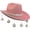 Pink, variant on Vjnyvs Cowboy Hat with Gold Powder Disco Ball Neon Sparkly Glitter Cowboy Hats Pendant Disco Hat for Carnival Party Fun Nightclub Bar