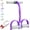 Grey Purple, variant on 2026 Multifunction Elastic Yoga Resistance Band – 35/45LB Pedal Resistance Band with Measuring Tape, Full Body Workout Band for Home Exercise