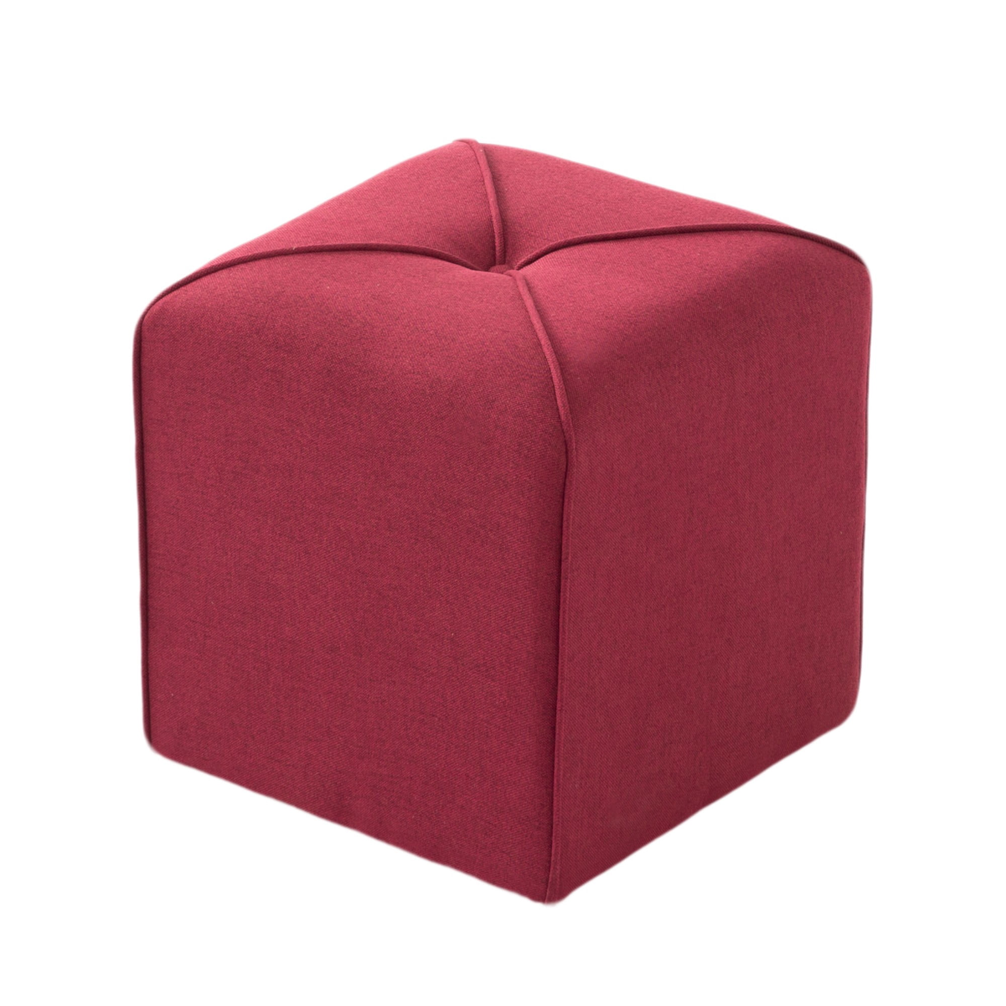 BSHTI 16.54" Square Ottoman – Linen Upholstery, High-Density Foam, No Assembly Required, Footrest & Extra Seat for Living Room Bedroom Office
