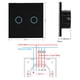 thumbnail image 3 of Interruptor inteligente Wi-Fi Interruptor de luz Control de voz, Control remoto, RF433, Control táct Abanopi 3 # con cable, 3 of 7