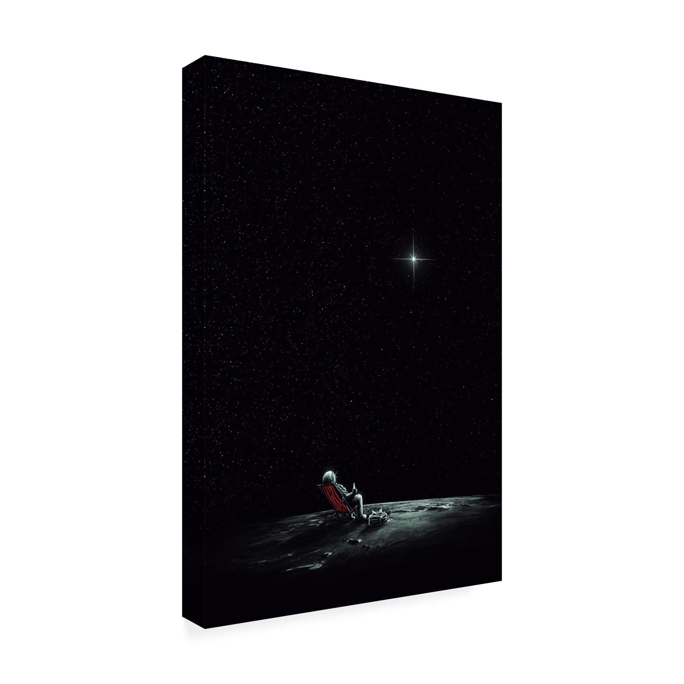 Canvas Wall Art - Francis Minoza 'Space Chill' Wall Art for Living Room, Bedroom, or Office D?cor by Trademark Fine Art - 30 x 47 Inches