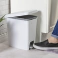 thumbnail image 3 of Sterilite 10.2 L Rectangular Step-on Wastebasket- White, 3 of 8