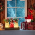 thumbnail image 2 of Christmas Mason Jars, Christmas Centerpiece Table Settings, Wood Tray with 3 Painted Jars、Flowers and Lights, Dining Coffee Table Centerpiece, Christmas Mason Jar Decor for Xmas Home Desk Mantel, 2 of 9