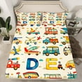 thumbnail image 2 of Bed Sheets Excavator Sheets Cute Cartoon Car Sheet Set Equipment Trucks Tractor Print Fitted Sheet Teens Engineering Vehicle Decor Flat Sheet Twin, 2 of 6
