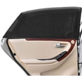 thumbnail image 1 of Parasol universal para ventanas traseras de coche: 2 protectores universales para ventanas laterales traseras de coche, SUV, protegen a niños y mascotas de los rayos UV | Negro resistente al calor (L), 1 of 5