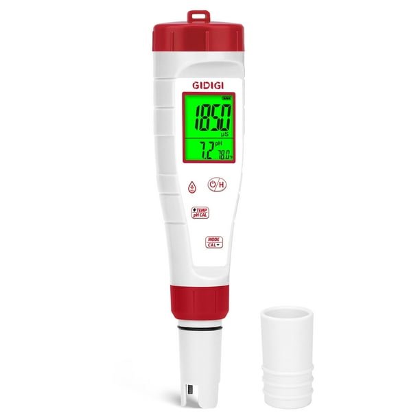 Medidor de pH de agua GIDIGI TDS EC digital para beber