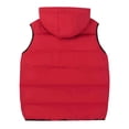 thumbnail image 2 of MADHERO Men's Lightweight Sleeveless Puffer Vest with Hood Water-Resistant Outdoor Vest Jacket Red Size L, 2 of 6