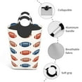 thumbnail image 4 of LNWH American Football Print Art Pattern Laundry Basket, 50L Large Capacity Foldable Laundry Hamper, 4 of 6