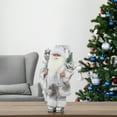 thumbnail image 2 of 12" White and Silver Santa Claus with Staff and Gift Bag Christmas Figure, 2 of 4