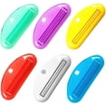 thumbnail image 1 of 6 Pack Bathroom Toothpaste Tube Squeeze Clips (Green, White, Blue, Yellow, Red, Purple), 1 of 5