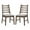 Gray, variant on Gzxs Rustic Armless Dining Chairs Set of 2, Wooden Kitchen Chairs with Gray Linen Padded Seat, for Dining Room, Living Room (Walnut)