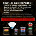 thumbnail image 2 of Hot Rod Red Quart URETHANE BASECOAT CLEARCOAT Car Auto Body Paint Kit, 2 of 6