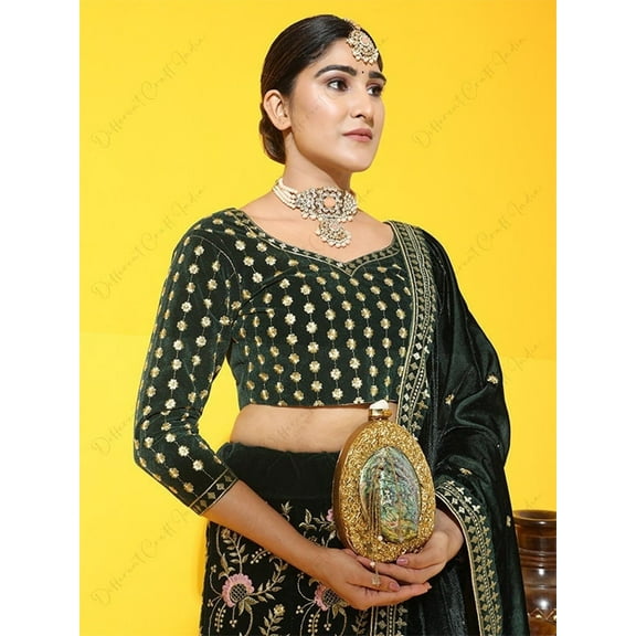 Different Craft India Original Mother Of Pearl Sea Shell Inlay Clutch bag for Women