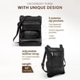 thumbnail image 4 of Bolso bandolera de piel Krediz para mujer con correa ajustable, 4 of 8