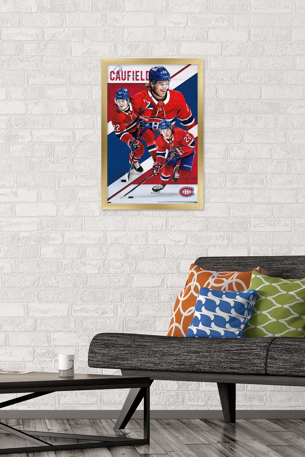 NHL Montreal Canadiens - Cole Caufield 22 Wall Poster, 14.725" x 22.375" Framed
