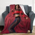 thumbnail image 4 of Gina Rodriguez Blanket Sexy #1 Throw Blankets Ultra Soft Flannel Lightweight Throws for Couch, Bed, All Seasons Use 50"*60"（130 * 150cm）, 4 of 6