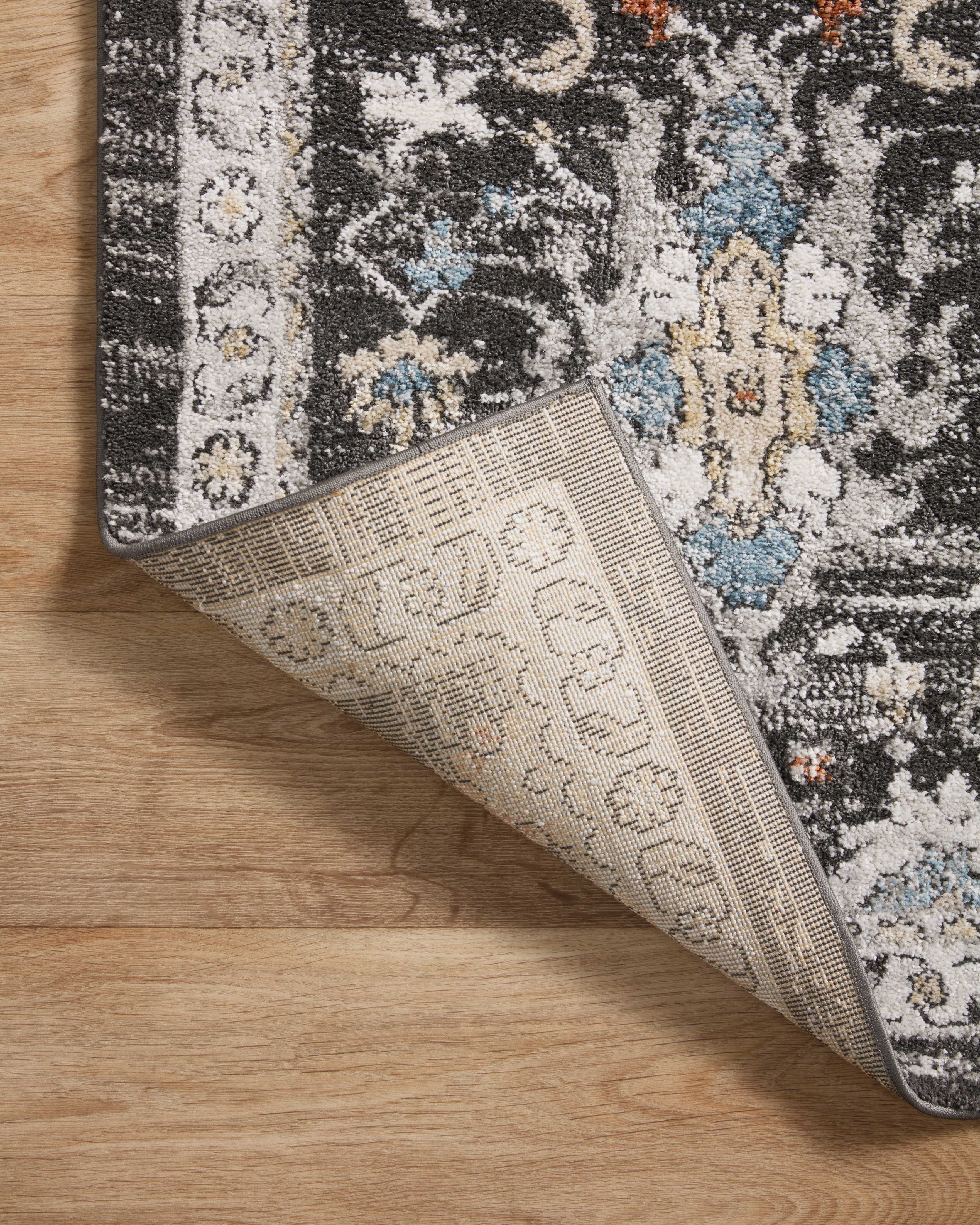 Loloi Odette Charcoal / Multi 18" x 18" Sample Rug