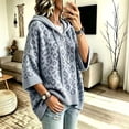 thumbnail image 5 of Hoodies for Women 3/4 Sleeve Leopard Graphic Hooded Pullover Sweatshirt Relaxed Fit Casual Fall Y2K Going Out Sweatshirt, 5 of 5