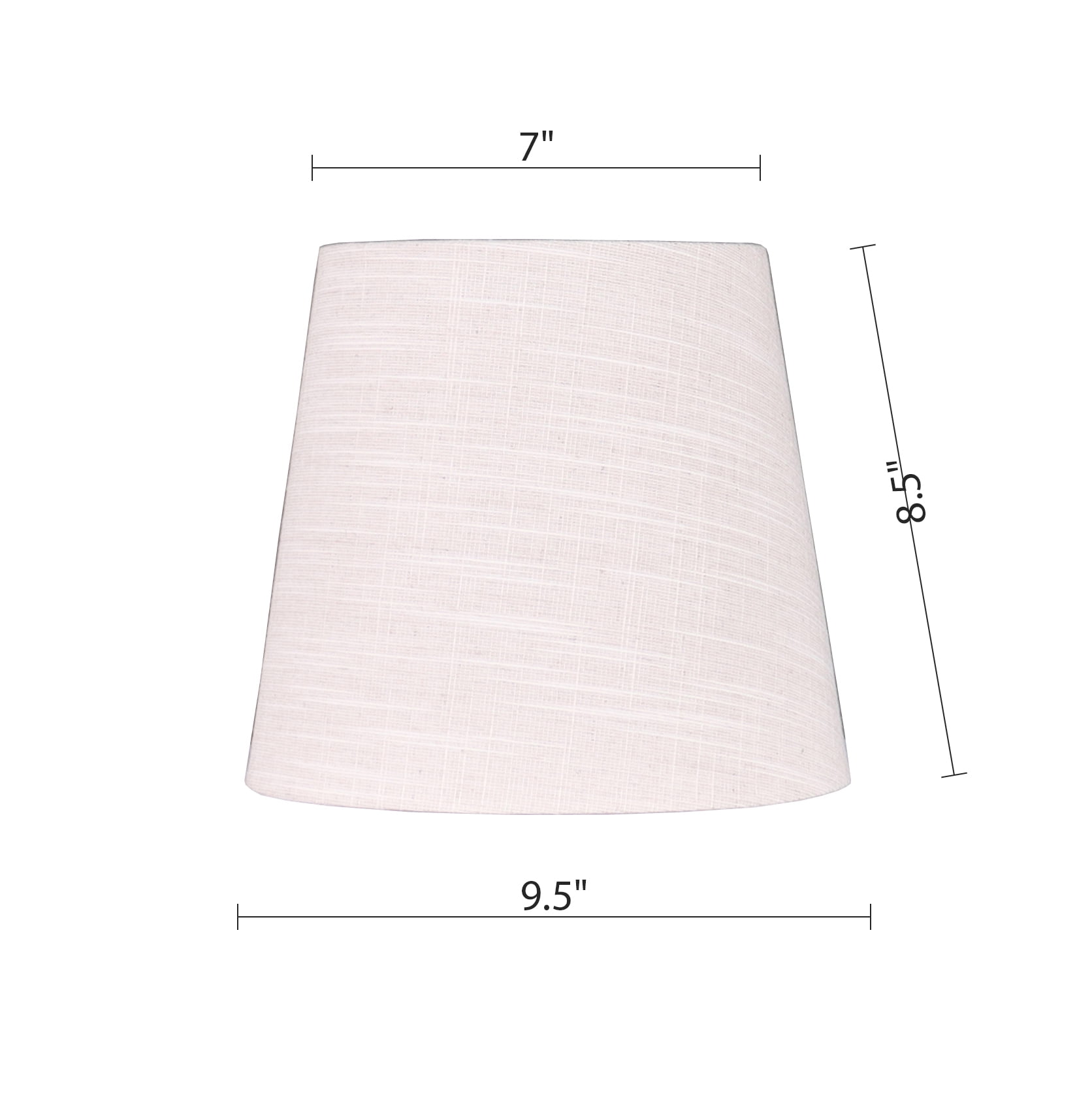 Simplee Adesso Taupe Fabric Uno Drum Lamp Shade, 8.5"H x 9.5"D, Adult Use, Dorm Room Use