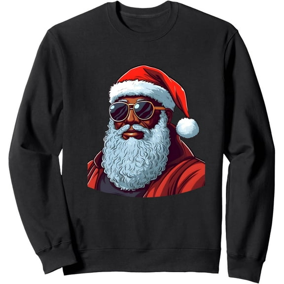 Santa Claus black Christmas afro american xmas Sweatshirt