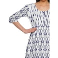thumbnail image 3 of Moomaya Robes Imprimées à Manches 3/4 pour Femmes Vêtements Indiens Tunique Longue, 3 of 5