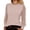 Beige, variant on Womens Elegant V Neck Chiffon Long Sleeve Top for Everyday Wear Light Airy Sheer Blouse with Subtle Pattern Crew Neck T Shirts Beige XXL