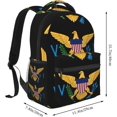 thumbnail image 2 of Faith Over Fear Patriotic Christian Cross American Flag Laptop Backpacks Double Shoulder Laptop Pack Bag Daypack Back Pack Bags Rucksack Computer Bag with Side Pockets Front Zipper Pockets, 2 of 6