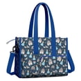 thumbnail image 2 of Teacher Tote Bag,Dark Blue Princess Castle Pattern Teacher Utility Tote Bag,Large Work Tote Bags for Women with Multiple Pockets,Top Zipper Closure,13.8x10.6x6.7 Inch, 2 of 5