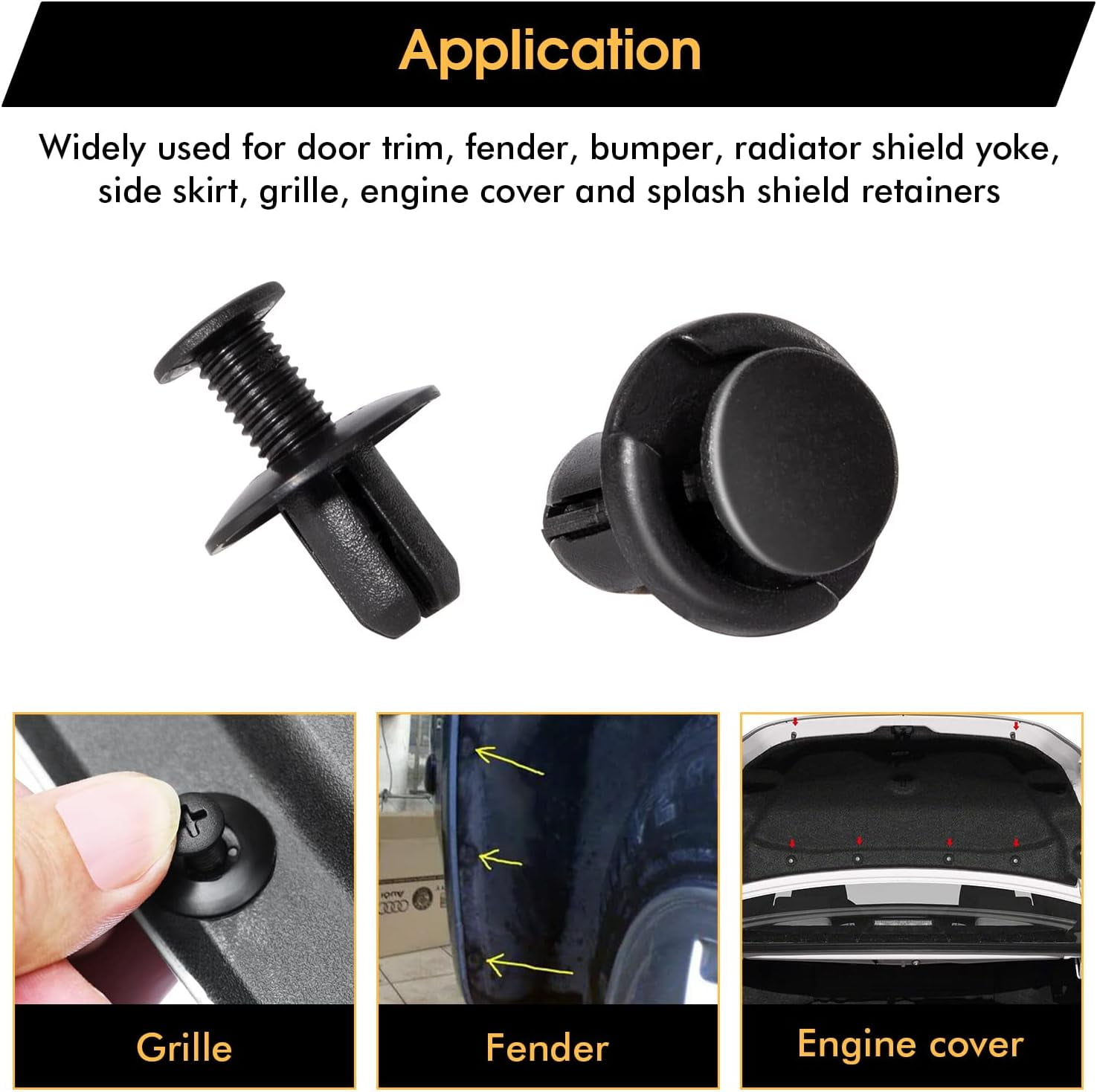 Kit De 105 Clips Universales De Plástico Para Coche - Incluye 6 Tipos Y 5 Herramientas - Compatible Con VW, BMW, Mercedes, Toyota, Etc.